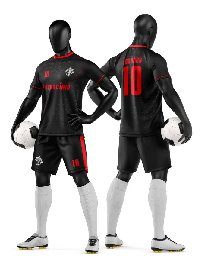 Arte Camisa e Short de Time de Futebol Amador