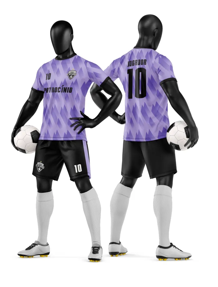 Arte Camisa e Short de Time de Futebol Amador