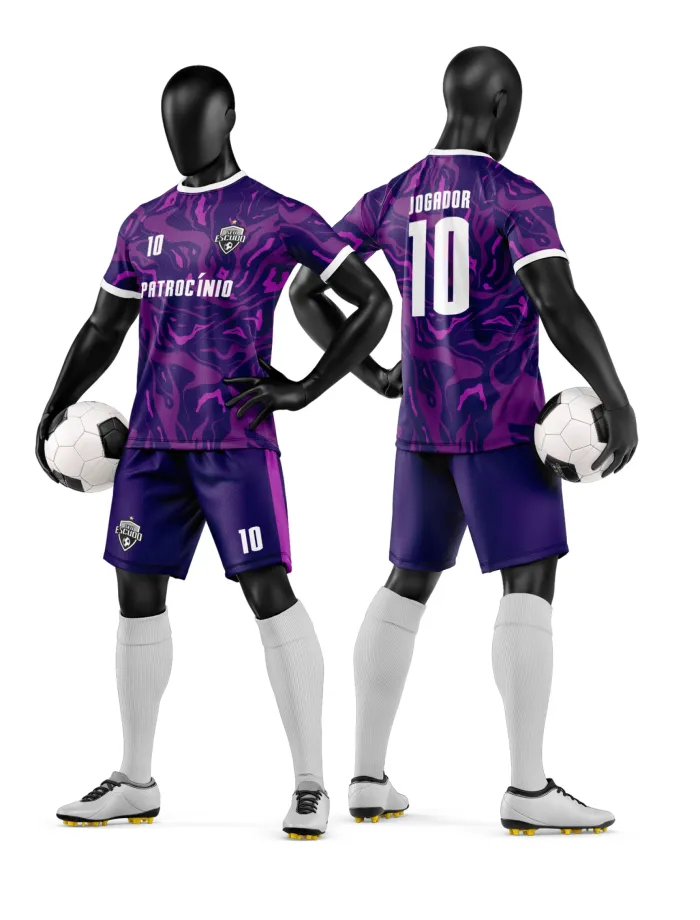 Arte Camisa e Short de Time de Futebol Amador