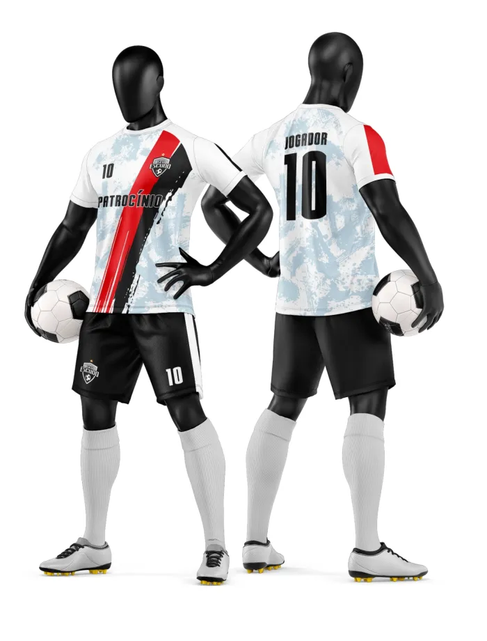 Arte Camisa e Short de Time de Futebol Amador