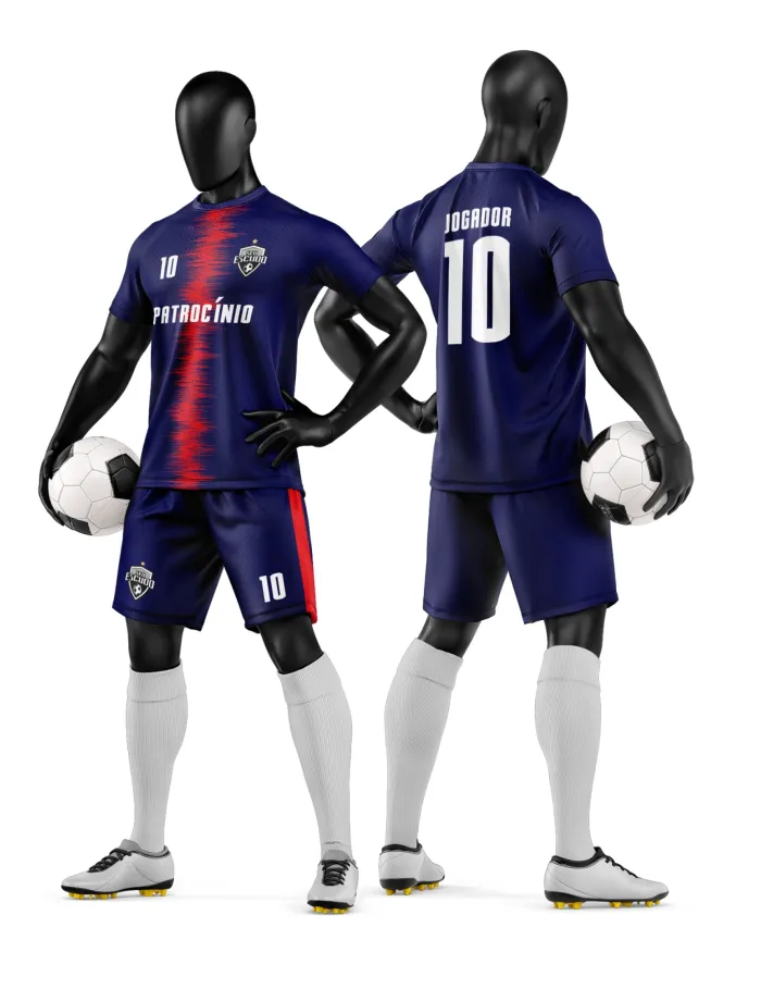 Arte Camisa e Short de Time de Futebol Amador