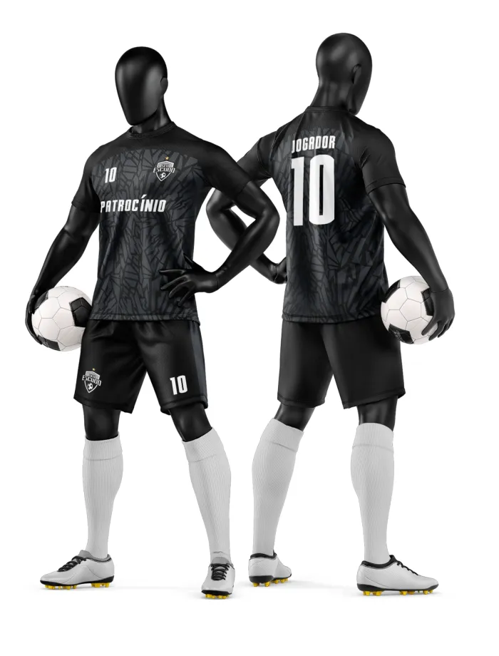 Arte Camisa e Short de Time de Futebol Amador