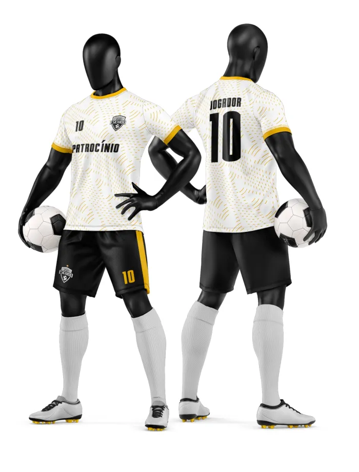 Arte Camisa e Short de Time de Futebol Amador