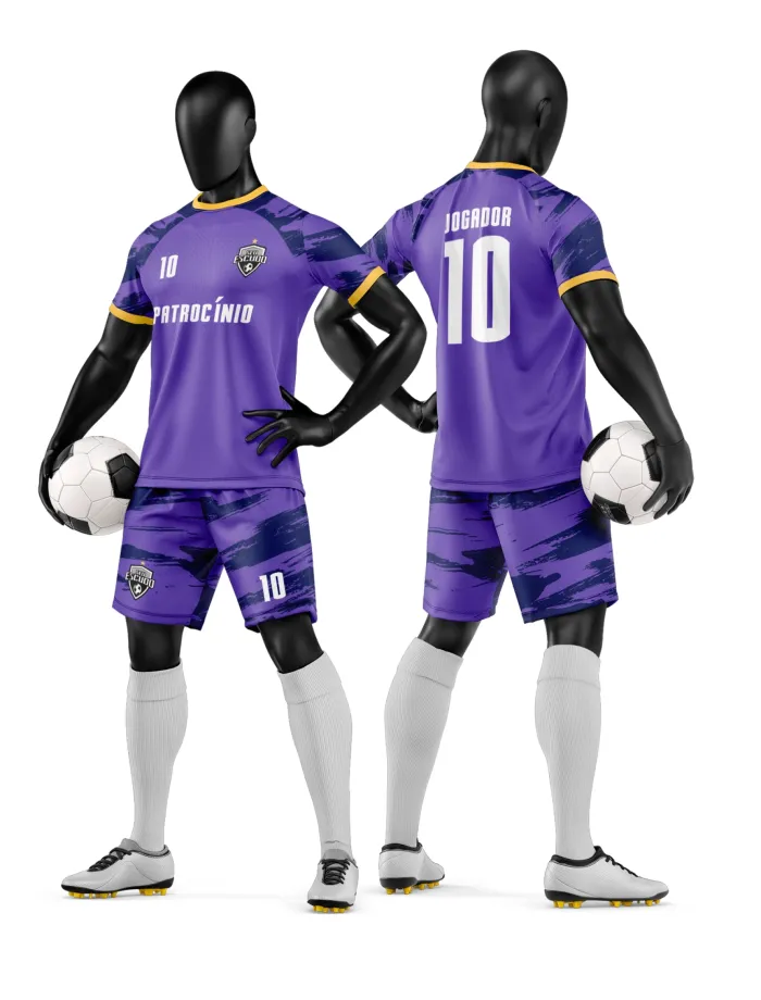 Arte Camisa e Short de Time de Futebol Amador