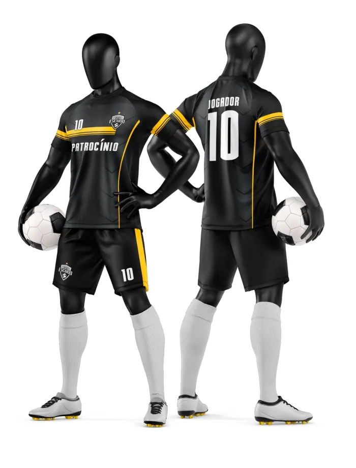 Arte Camisa e Short de Time de Futebol Amador