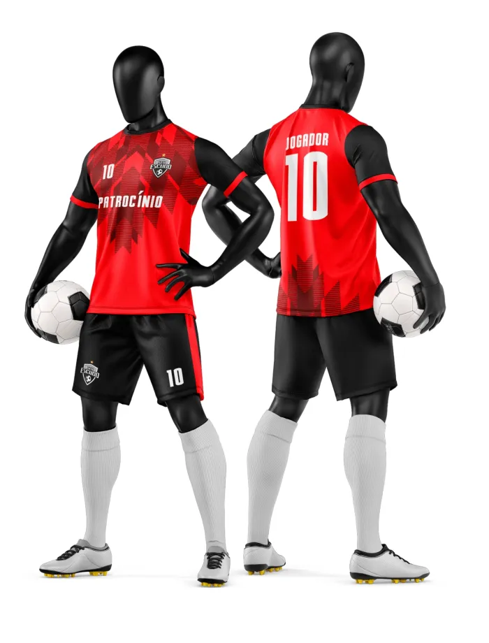 Arte Camisa e Short de Time de Futebol Amador