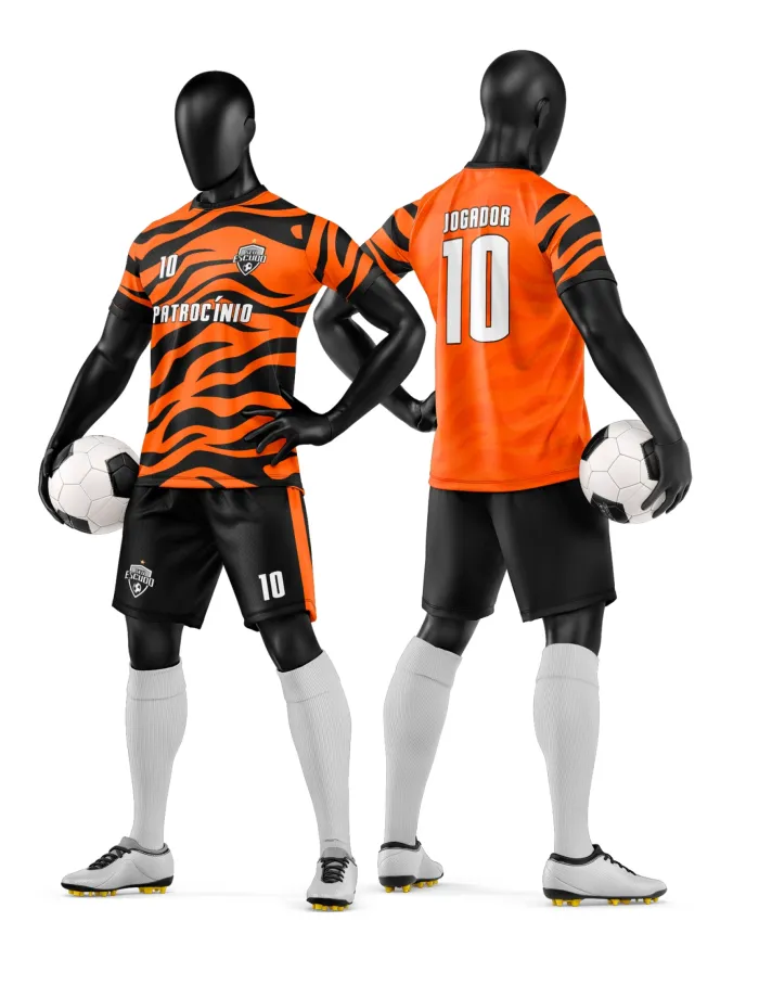 Arte Camisa e Short de Time de Futebol Amador