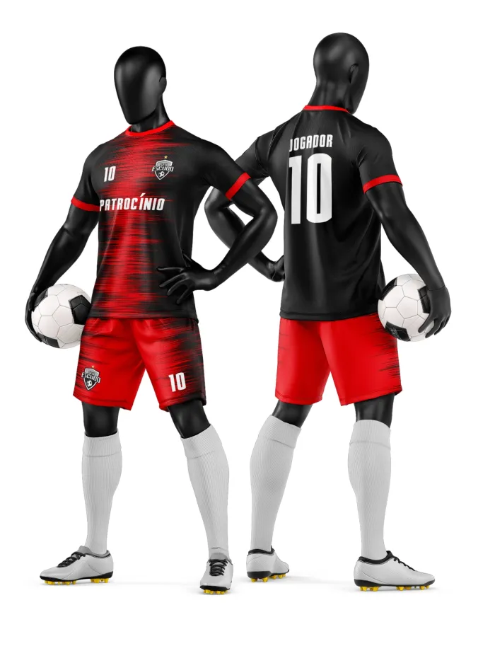Arte Vetor Camisa e Short de Time de Futebol Amador