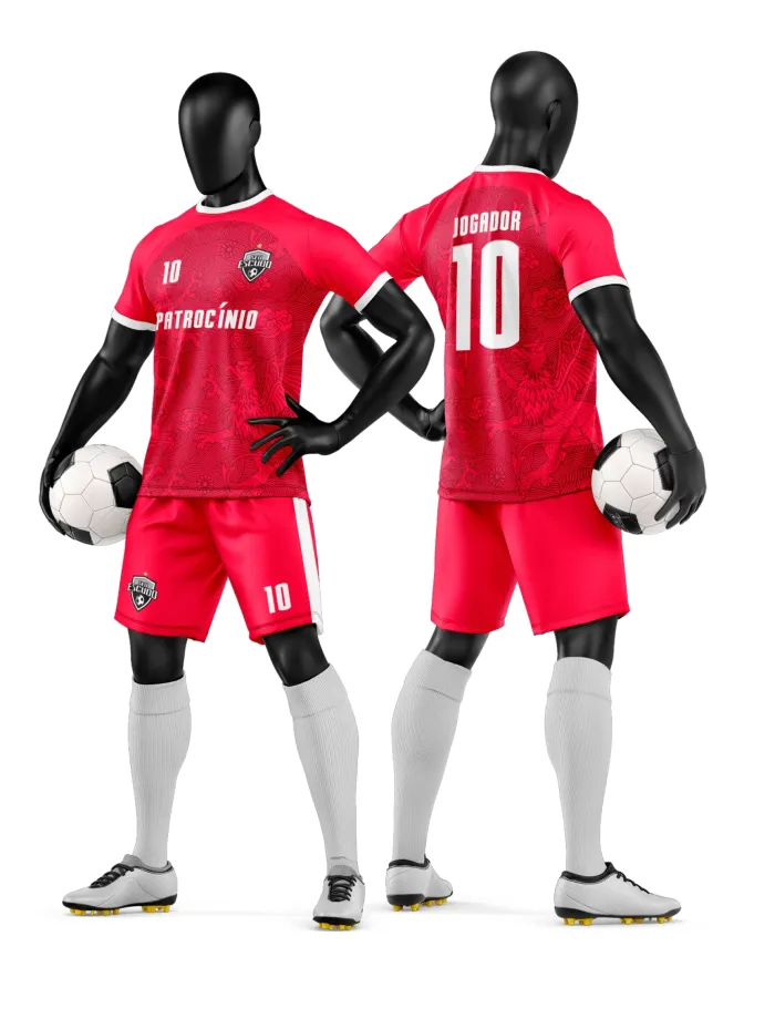 Arte Camisa e Short de Time de Futebol Amador