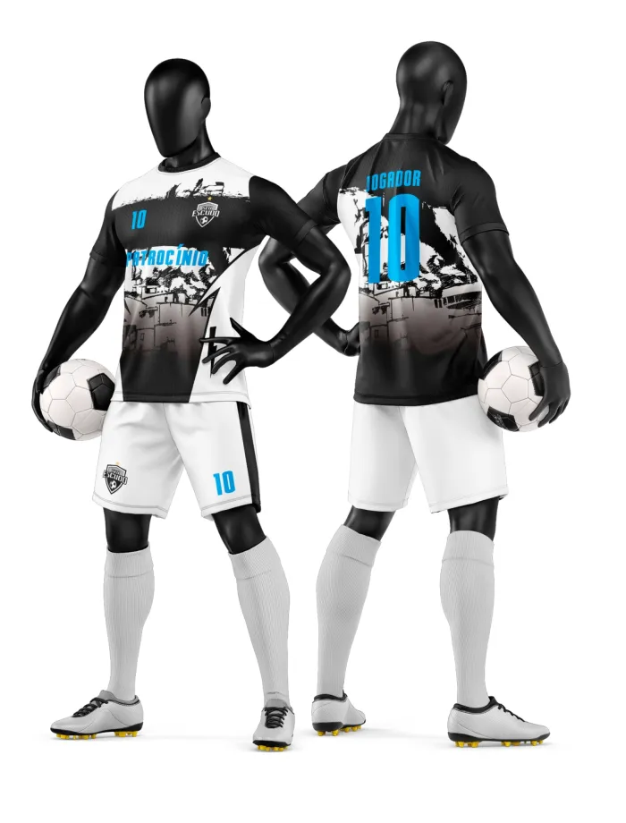 Arte Camisa e Short de Time de Futebol Amador
