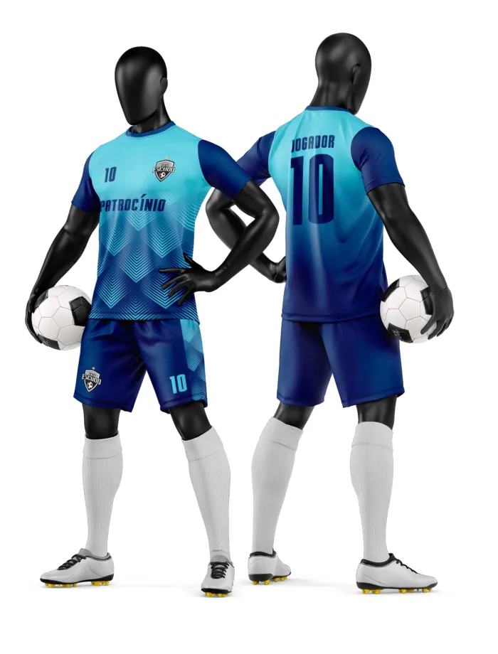 Arte Camisa e Short de Time de Futebol Amador