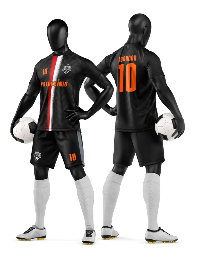 Arte Camisa e Short de Time de Futebol Amador