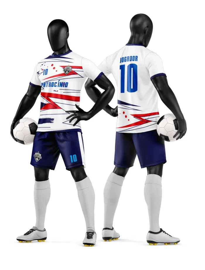 Arte Camisa e Short de Time de Futebol Amador