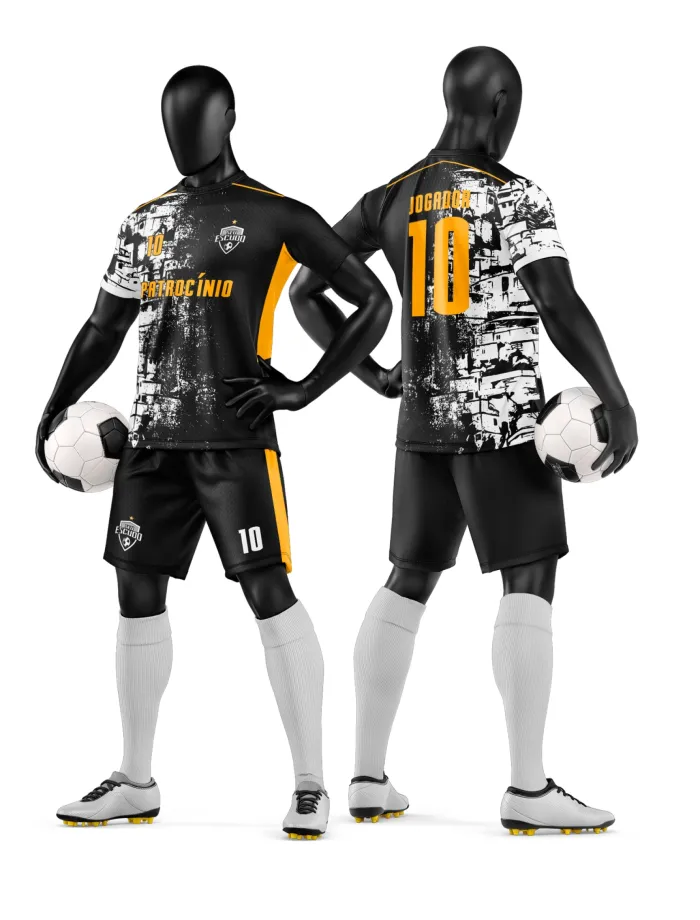 Arte Camisa e Short de Time de Futebol Amador