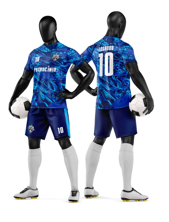 Arte Camisa e Short de Time de Futebol Amador