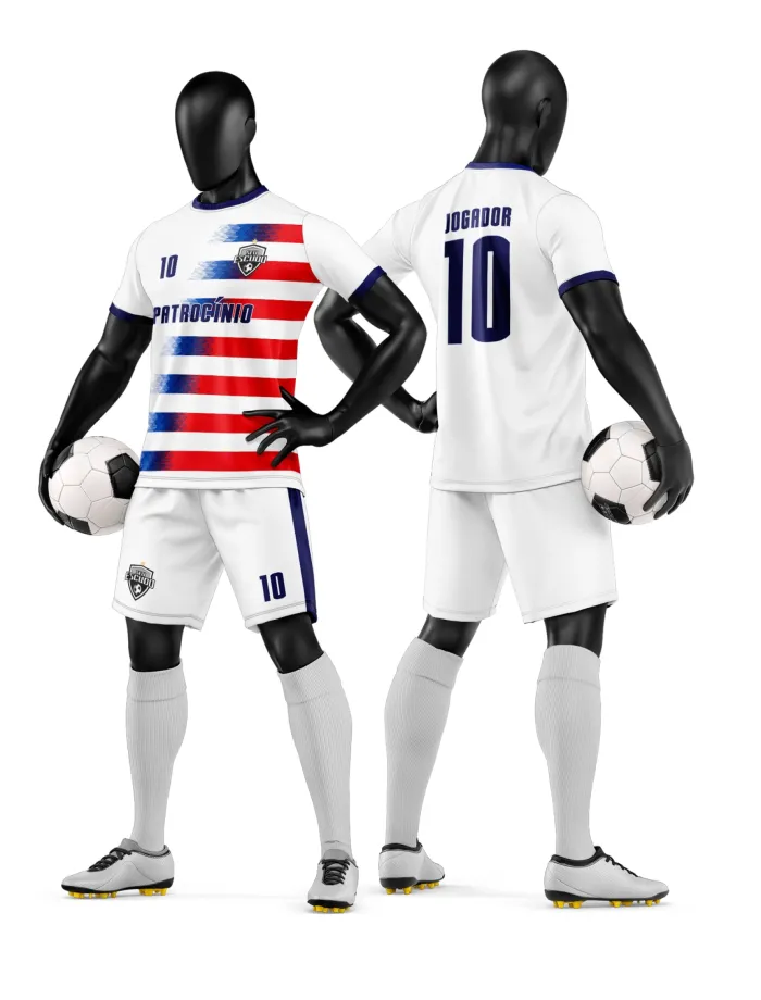 Arte Vetor Camisa e Short de Time de Futebol Amador