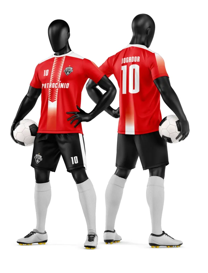 Arte Camisa e Short de Time de Futebol Amador