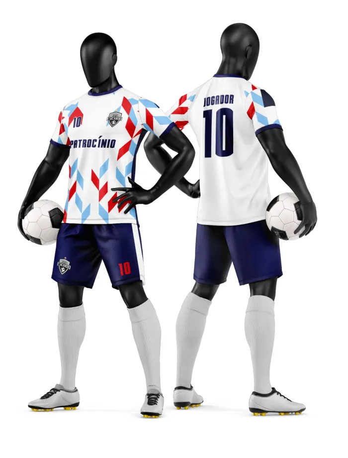 Arte Camisa e Short de Time de Futebol Amador