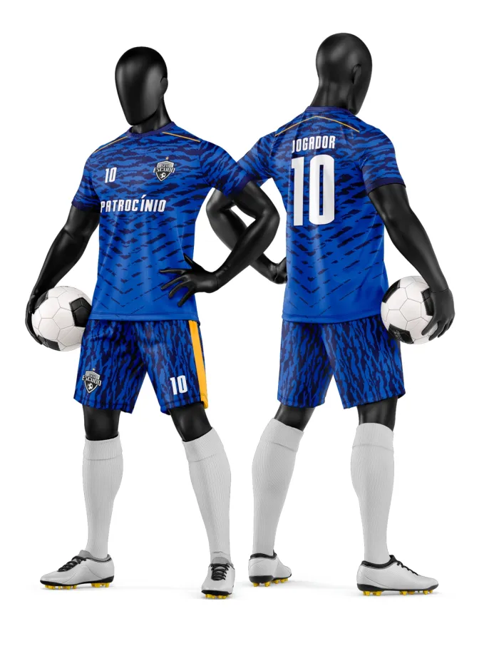 Arte Camisa e Short de Time de Futebol Amador