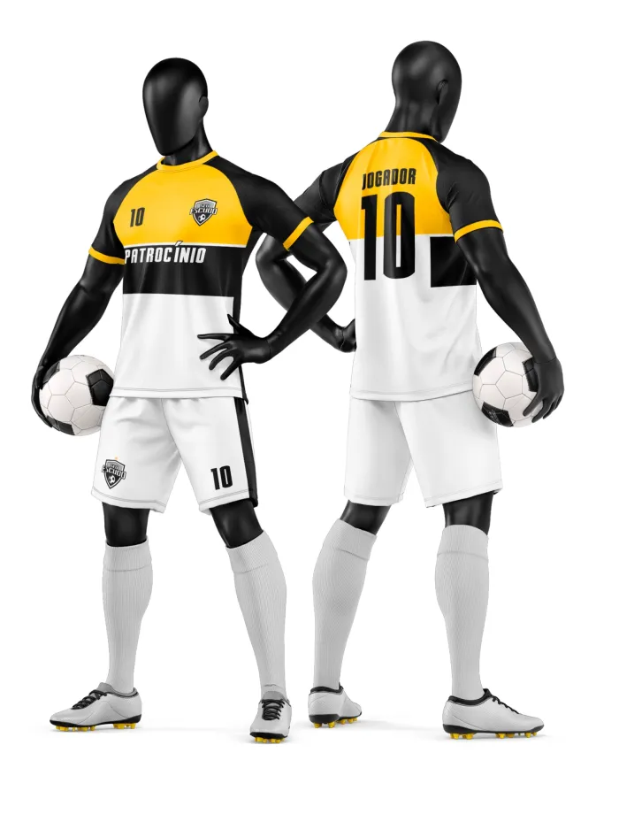 Arte Camisa e Short de Time de Futebol Amador