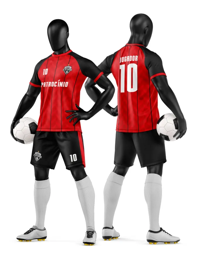 Arte Camisa e Short de Time de Futebol Amador