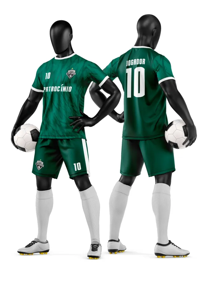 Arte Camisa e Short de Time de Futebol Amador
