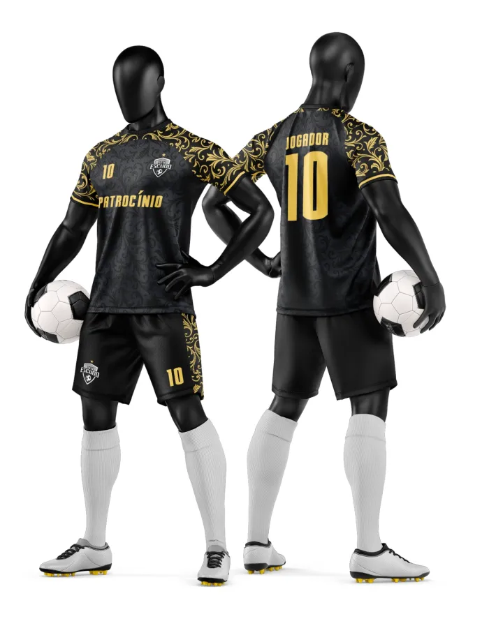 Arte Camisa e Short de Time de Futebol Amador