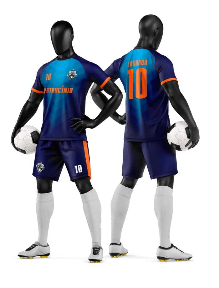 Arte Camisa e Short de Time de Futebol Amador