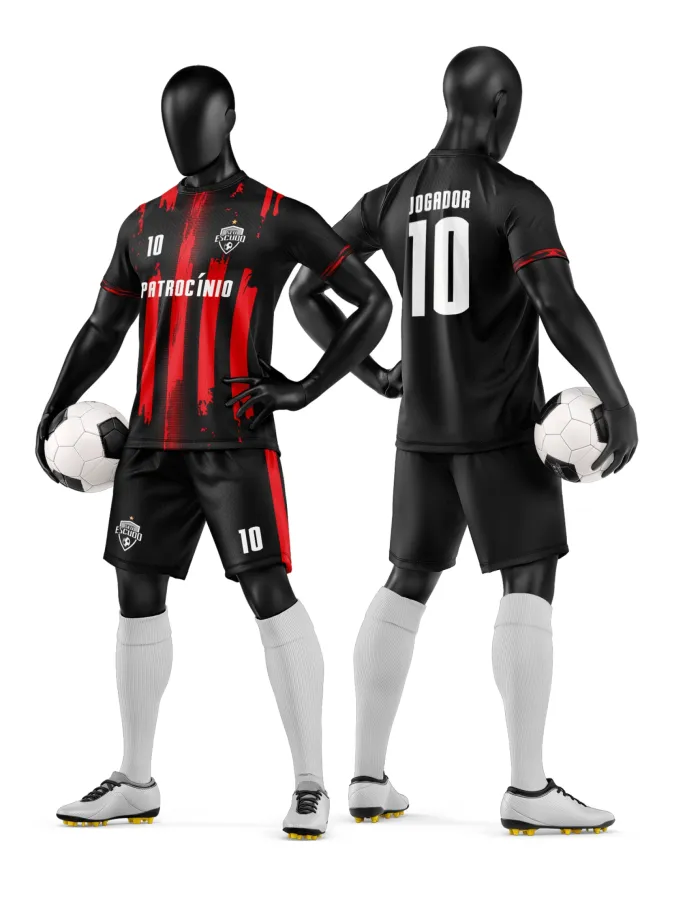 Arte Camisa e Short de Time de Futebol Amador