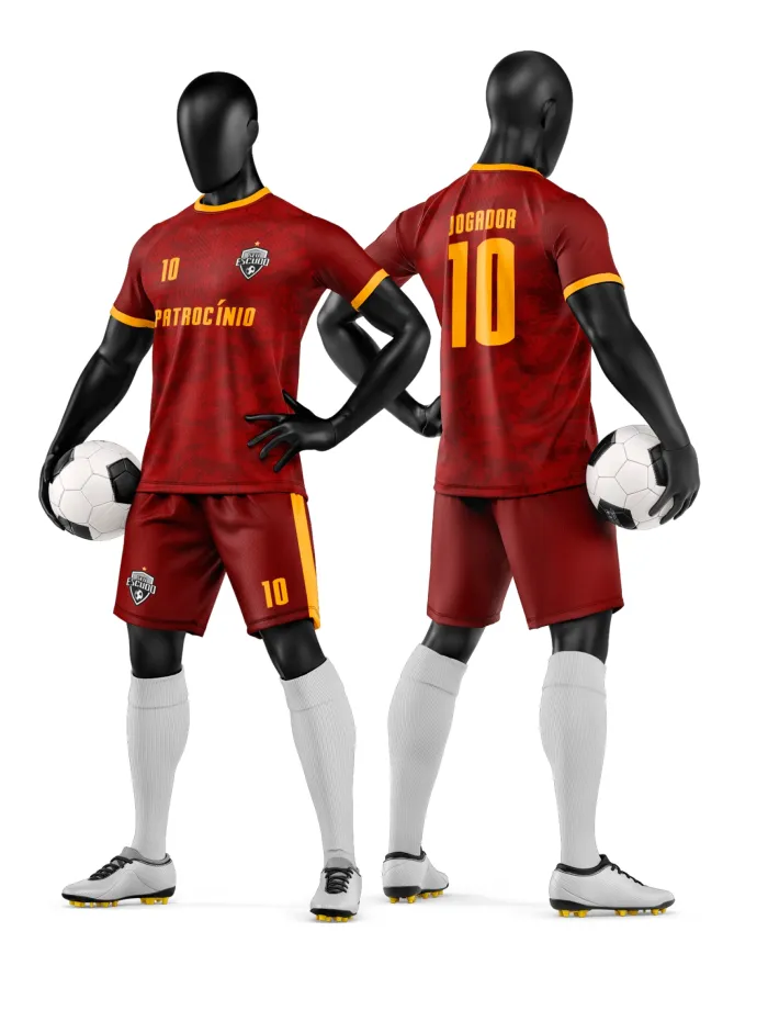 Arte Camisa e Short de Time de Futebol Amador