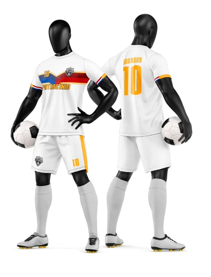 Arte Camisa e Short de Time de Futebol Amador