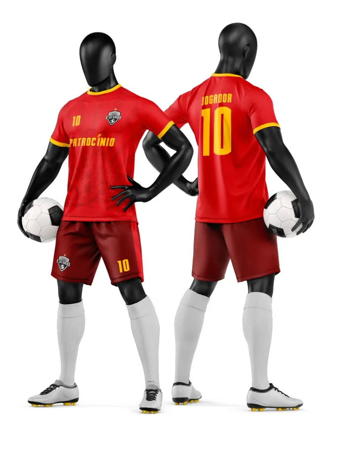 Arte Camisa e Short de Time de Futebol Amador