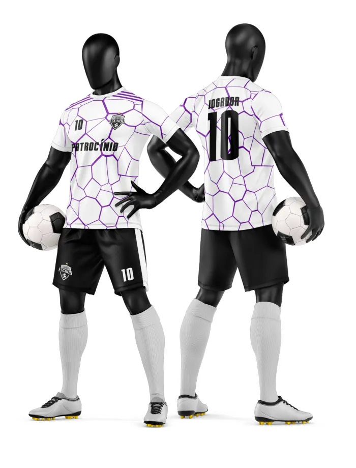 Arte Camisa e Short de Time de Futebol Amador