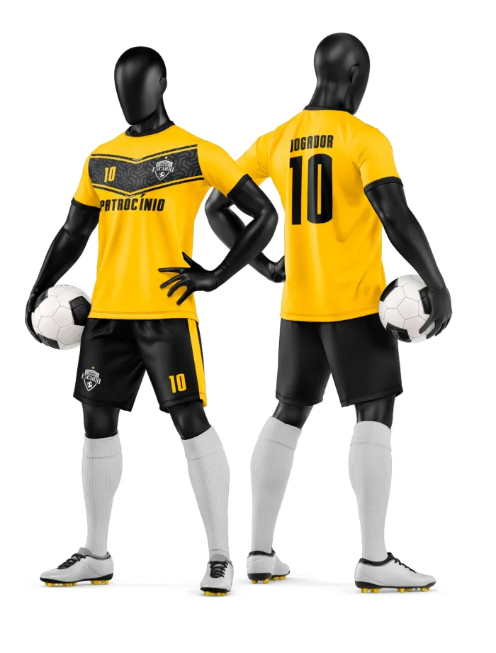 Arte Camisa e Short de Time de Futebol Amador