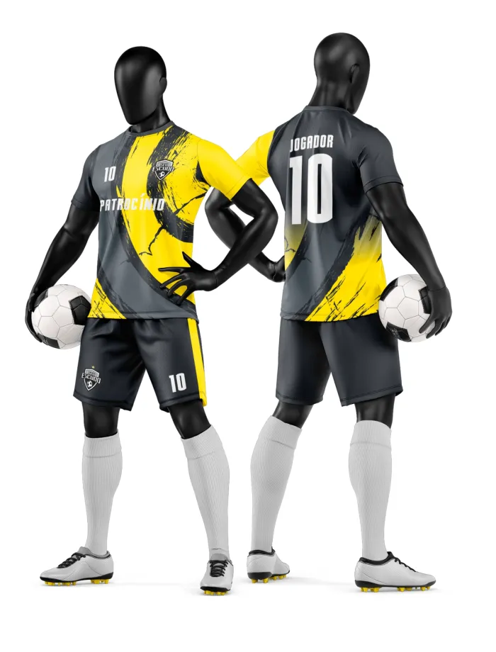Arte Camisa e Short de Time de Futebol Amador