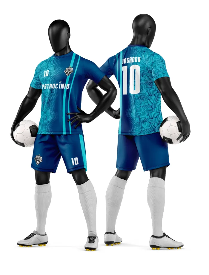 Arte Camisa e Short de Time de Futebol Amador
