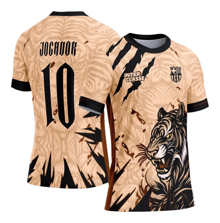 Arte Camiseta de Interclasse Tigre Bege