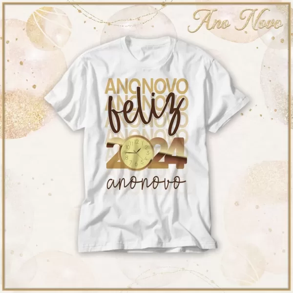 Kit 15 Artes Vetor para Camisa Ano Novo 2024 cdr x7