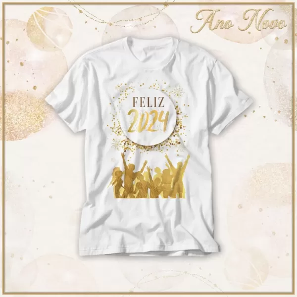 Kit 15 Artes Vetor para Camisa Ano Novo 2024 cdr x7