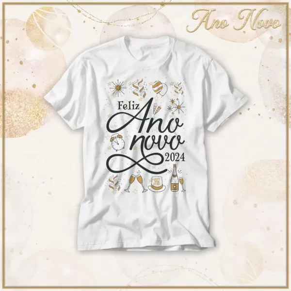 Kit 15 Artes Vetor para Camisa Ano Novo 2024 cdr x7