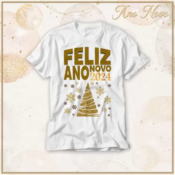 Kit 15 Artes Vetor para Camisa Ano Novo 2024 cdr x7