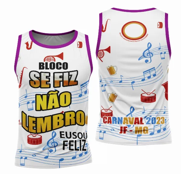 Arte Camisa Bloco Abadá Sublimação Carnaval 2026 - Modelo 114