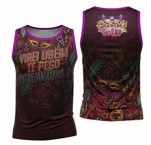 Arte Camisa Bloco Abadá Sublimação Carnaval 2026 - Modelo 134