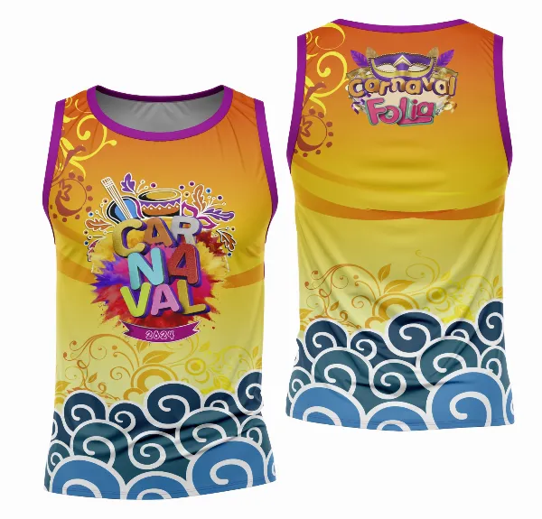 Arte Camisa Bloco Abadá Sublimação Carnaval 2026 - Modelo 16