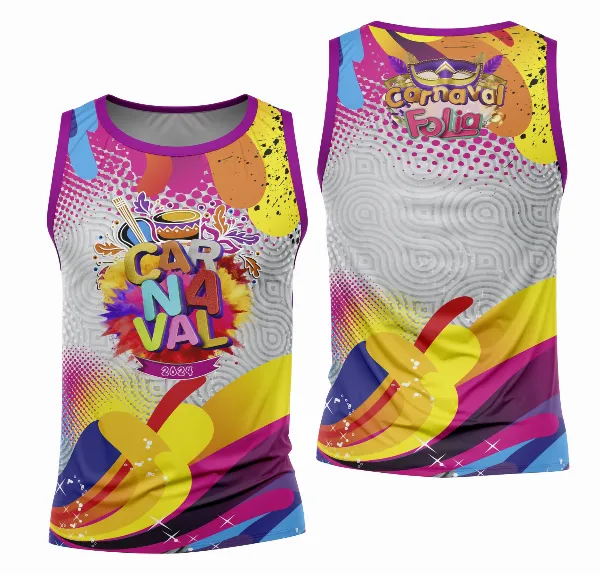 Arte Camisa Bloco Abadá Sublimação Carnaval 2026 - Modelo 24