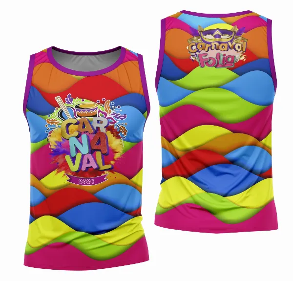 Arte Camisa Bloco Abadá Sublimação Carnaval 2026 - Modelo 32