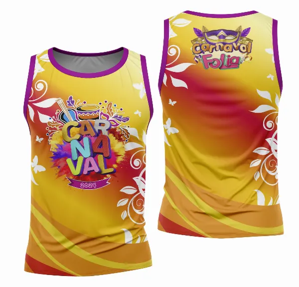 Arte Camisa Bloco Abadá Sublimação Carnaval 2026 - Modelo 45