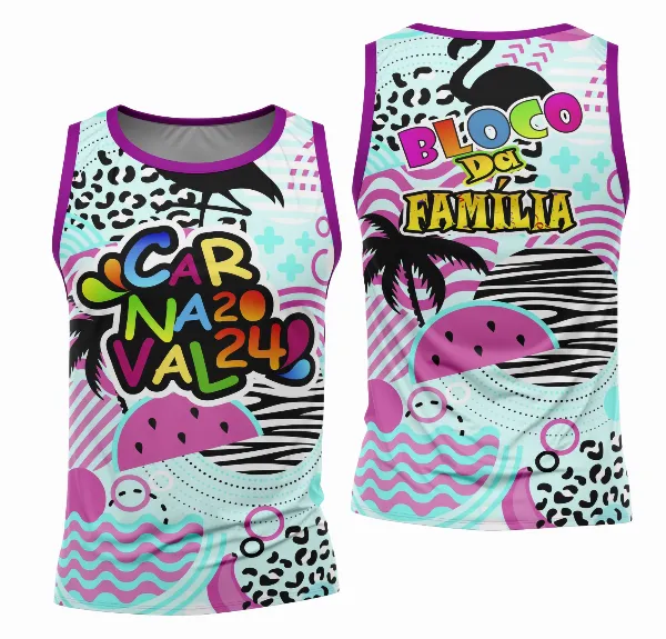 Arte Camisa Bloco Abadá Sublimação Carnaval 2026 - Modelo 52