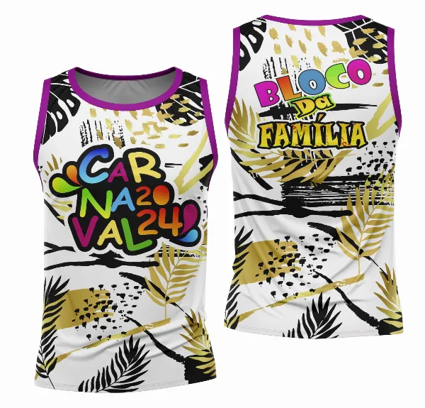 Arte Camisa Bloco Abadá Sublimação Carnaval 2026 - Modelo 54