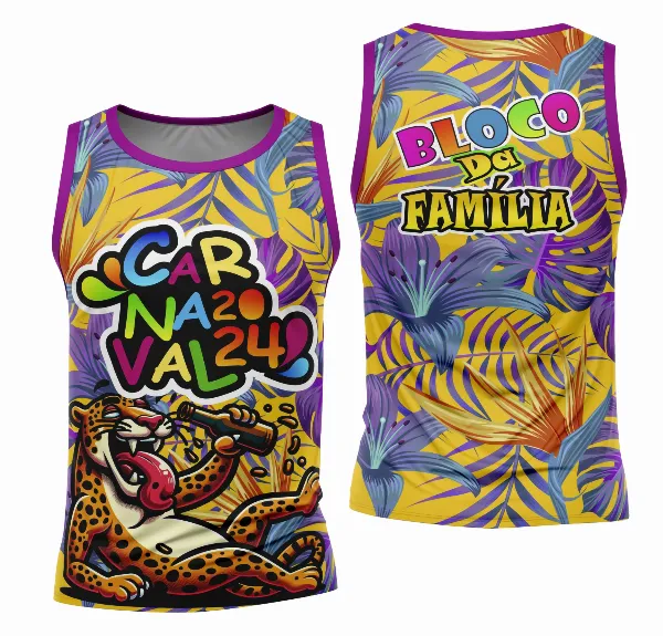 Arte Camisa Bloco Abadá Sublimação Carnaval 2026 - Modelo 68